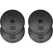 Yes4All 1 inch Cast Iron Weight Plates for Dumbbells, Standard Weight Plates (Combo 7.5lbs x 4pcs)