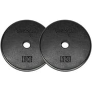 Yes4All 10 lbs Standard Weight Plates, 1 inch Cast Iron Weight Plates for Dumbbells, Pair
