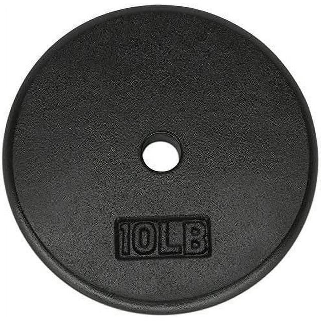 Yes4All 10 lbs Standard Weight Plates, 1 inch Cast Iron Weight Plates for Dumbbells, Single