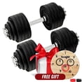thumbnail image 1 of Yes4All 105 LBS Adjustable Dumbbells Weight Set, Pair of 52.5 lbs For Home Gym, Buy 1 Get 1 - Ring Toss Wall game, 1 of 6