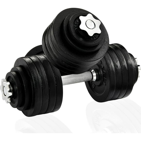 Yes4All 105 lbs Adjustable Dumbbell Weight Set For Home Gym, Cast Iron Dumbbell, Pair