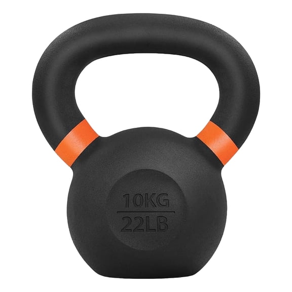 Yes4All 22 Pound Kettlebell, Single Cast Iron Weight for Home Gym Training, Orange
