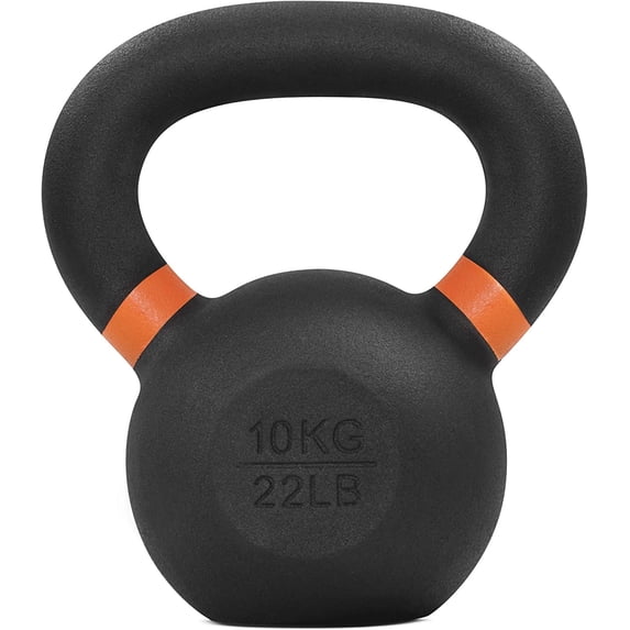 Yes4All 10kg / 22lb Powder Coated Kettlebell, Single