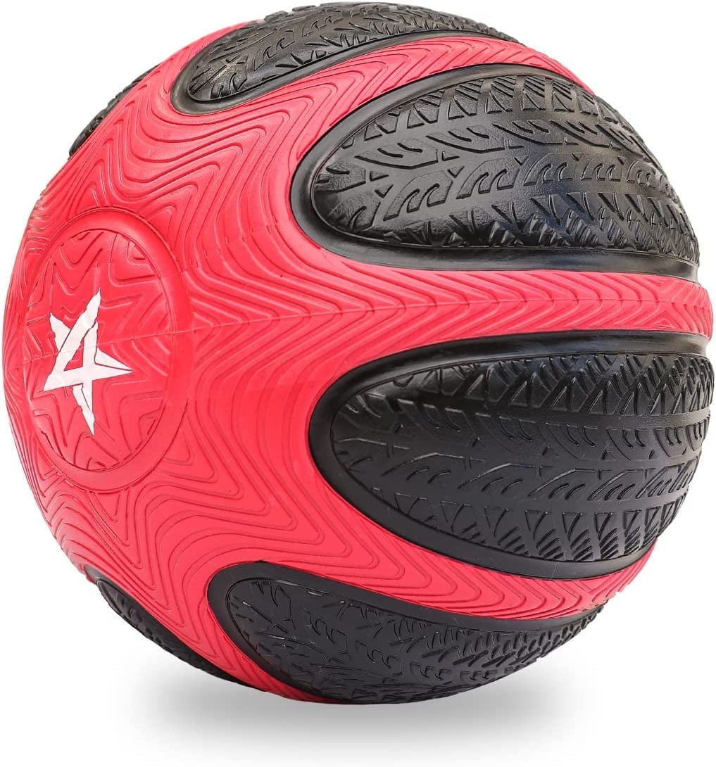 Yes4All 10lbs Med Exercise Ball Texture grip Black + Red