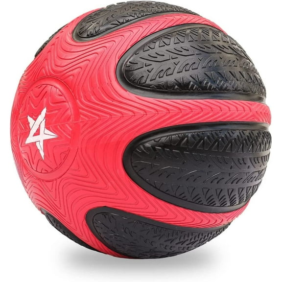 Yes4All 10lbs Med Exercise Ball Texture grip Black + Red