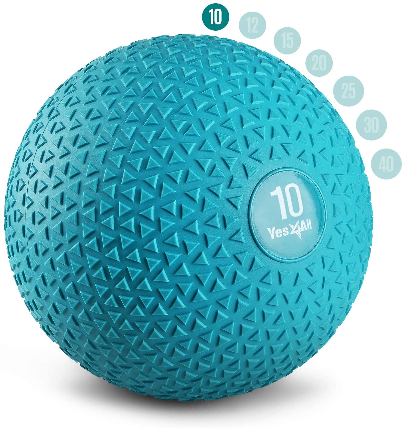 Yes4All 10lbs Slam Medicine Ball Triangle Teal - image 1 of 8
