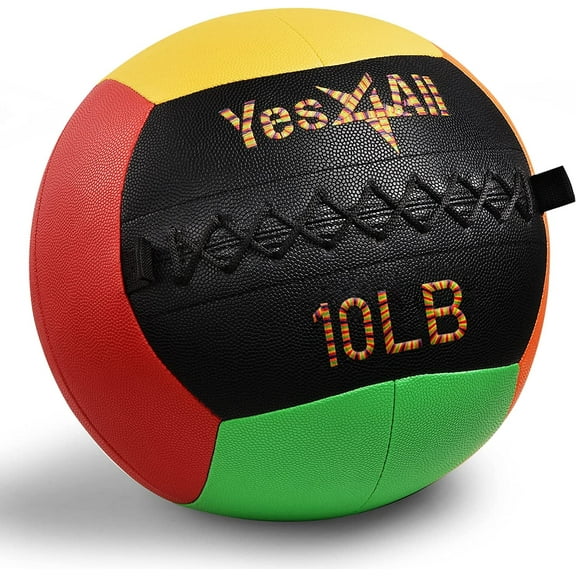 Yes4All 10lbs Wall Medicine Ball Vibrant