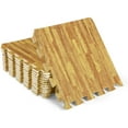 thumbnail image 1 of Yes4All 12 pcs Interlocking Exercise Foam Mats, Cover 12 Sqft, 7/16" Thick - Oak Wood Color, 1 of 7