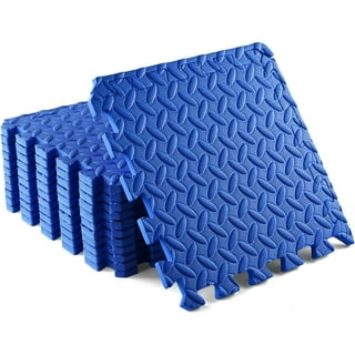 Yes4All 30 pcs Interlocking Exercise Foam Mats, Cover 120 sqft, 3/8 inch,  Black Color