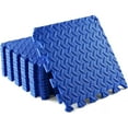 thumbnail image 1 of Yes4All 12 pcs Interlocking Exercise Foam Mats, Cover 12 sqft, 7/16 inch Thick, Blue Color, 1 of 8