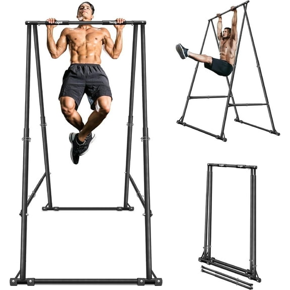Yes4All 126 Levels Adjustable Free Standing Pull Up & Chin Up Bar Non Slip Rubber Feet