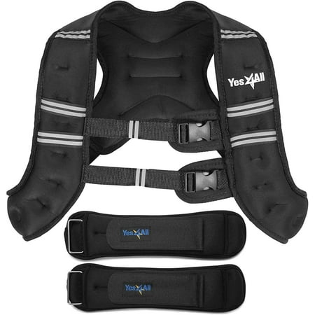 Yes4All 12lbs Weighted Vest + Ankle Weight 2lbs Pair
