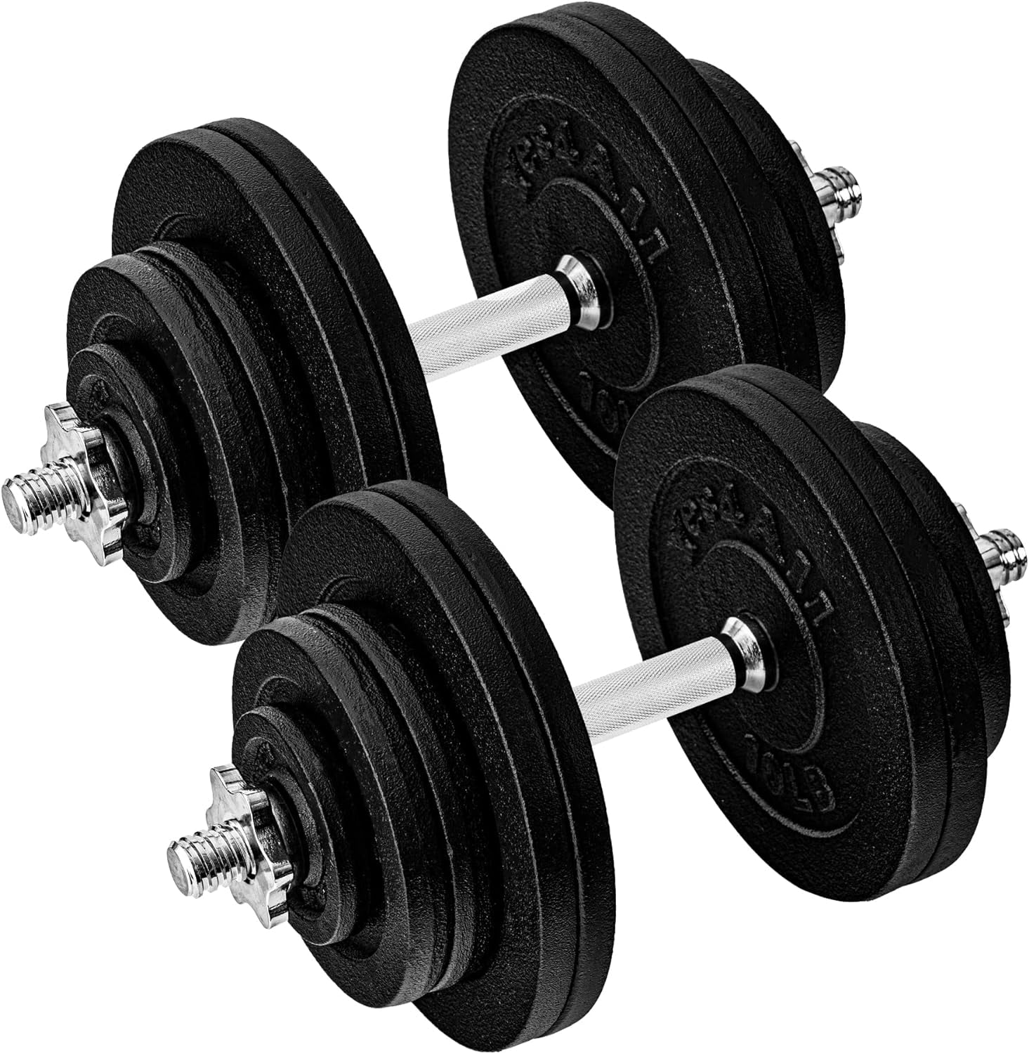 Yes4All Adjustable Dumbbell Set, Cast Iron, 100 lbs Pair, Home Gym