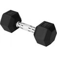 thumbnail image 1 of Yes4All 15 LBS Chrome Grip Encased Hex Dumbbells – Durable Hand Weights with Anti-Slip Design, Perfect for Strength Training and Workouts, 1 of 6