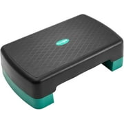 Yes4All 18.9" Aerobic Exercise Step Platform with 2 Risers, Adjustable Height Workout Stepper 3" 5.1" for Home Gym - Neo Green