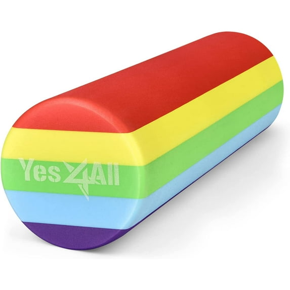 Yes4All 18inch Exercise Foam Roller EVA Rainbow Smooth