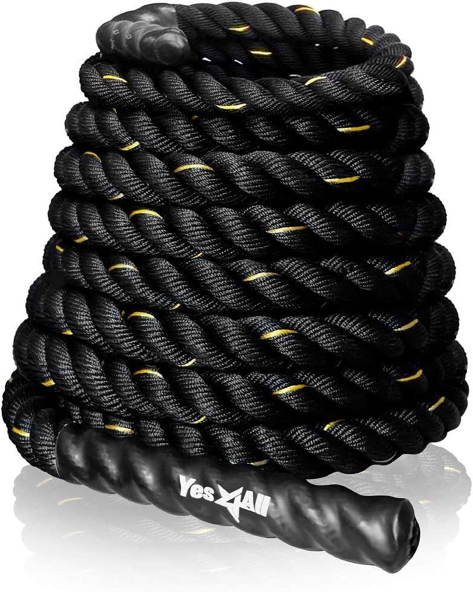 Yes4All Battle Rope 1.5/2 Inch Diameter Poly Dacron 30, 40, 50 Ft