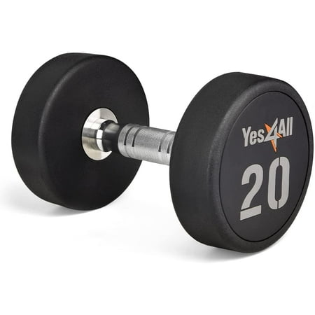 Yes4All 20 lbs Premium heavy weight Urethane Dumbbell, Single