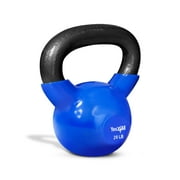 Yes4All 20lb Vinyl Coated Cast Iron Kettlebells for Full Body Workouts, Strength Training, Push-Ups, Grip Exercises, and Fitness