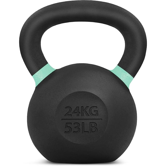 Yes4All 24kg / 53lb Powder Coated Kettlebell, Single
