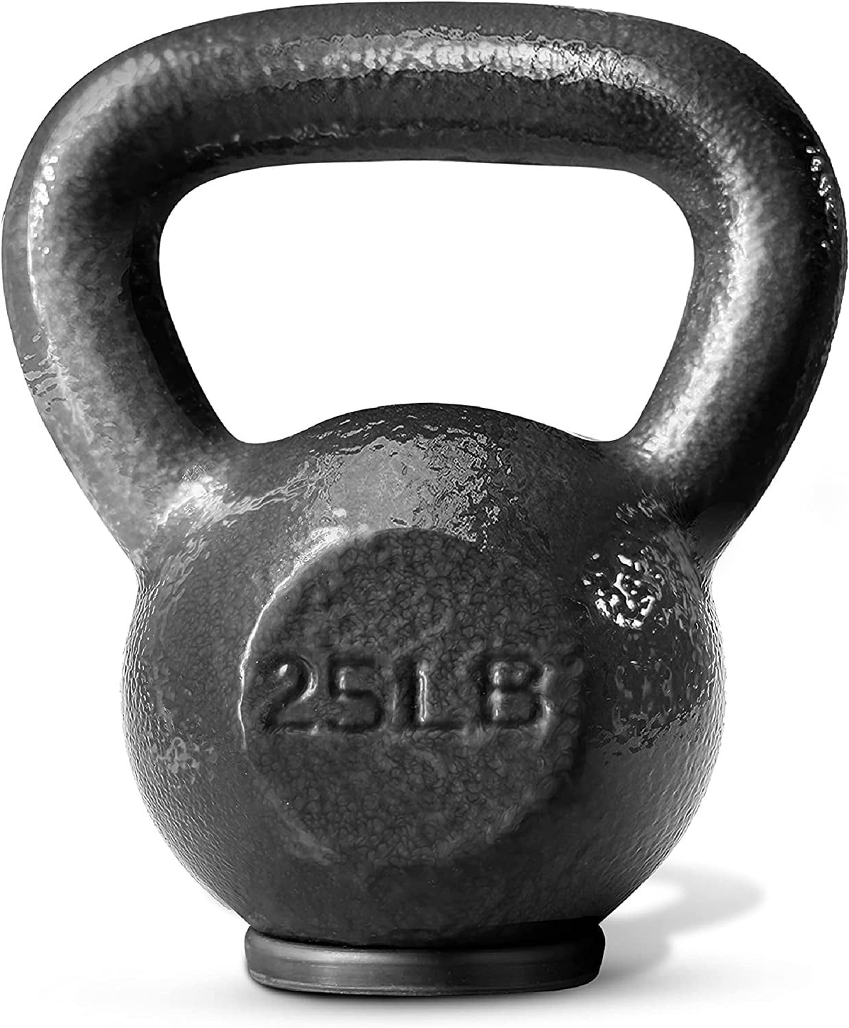 Yes4All 25lb Cast Iron Kettlebell with Rubber Base, Single