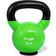 thumbnail image 1 of Yes4All 25lb Vinyl Coated / PVC Kettlebell with Rubber Base, Green, Single, 1 of 8