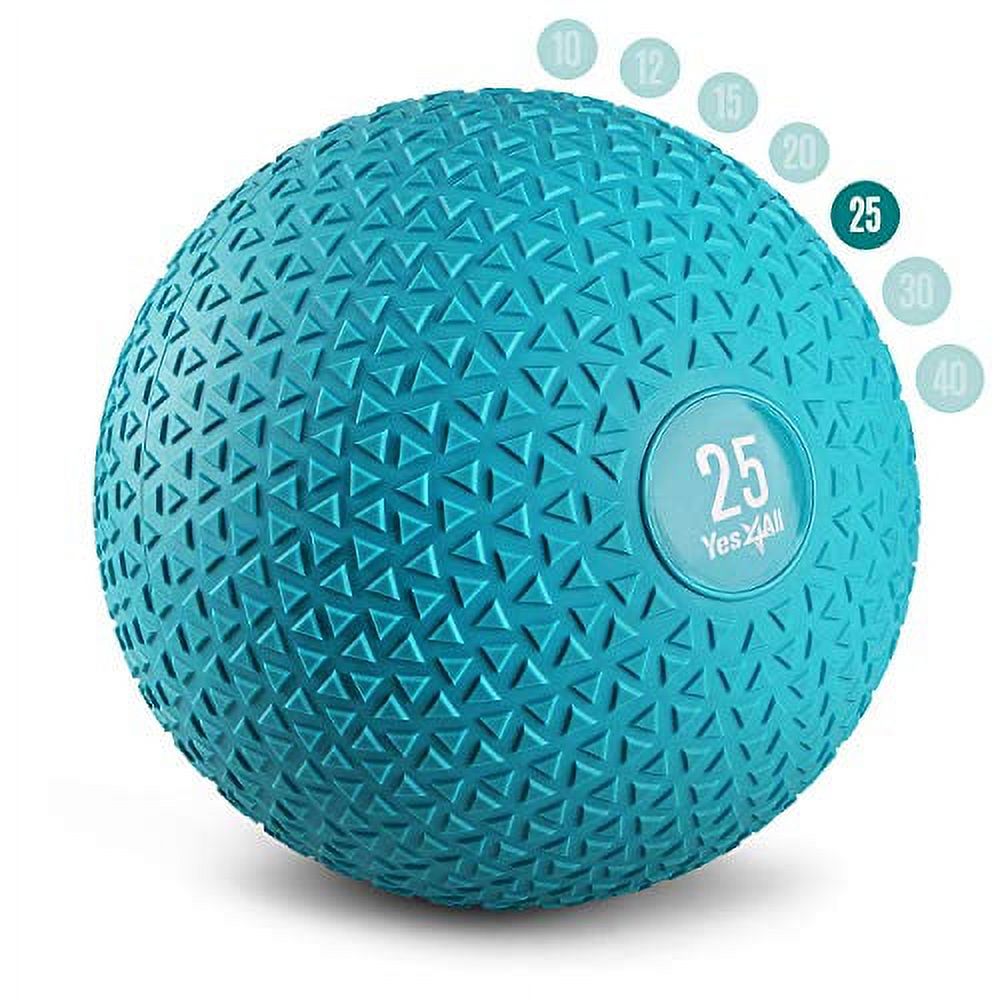 Yes4All 25lbs Slam Medicine Ball Triangle Teal - image 1 of 8