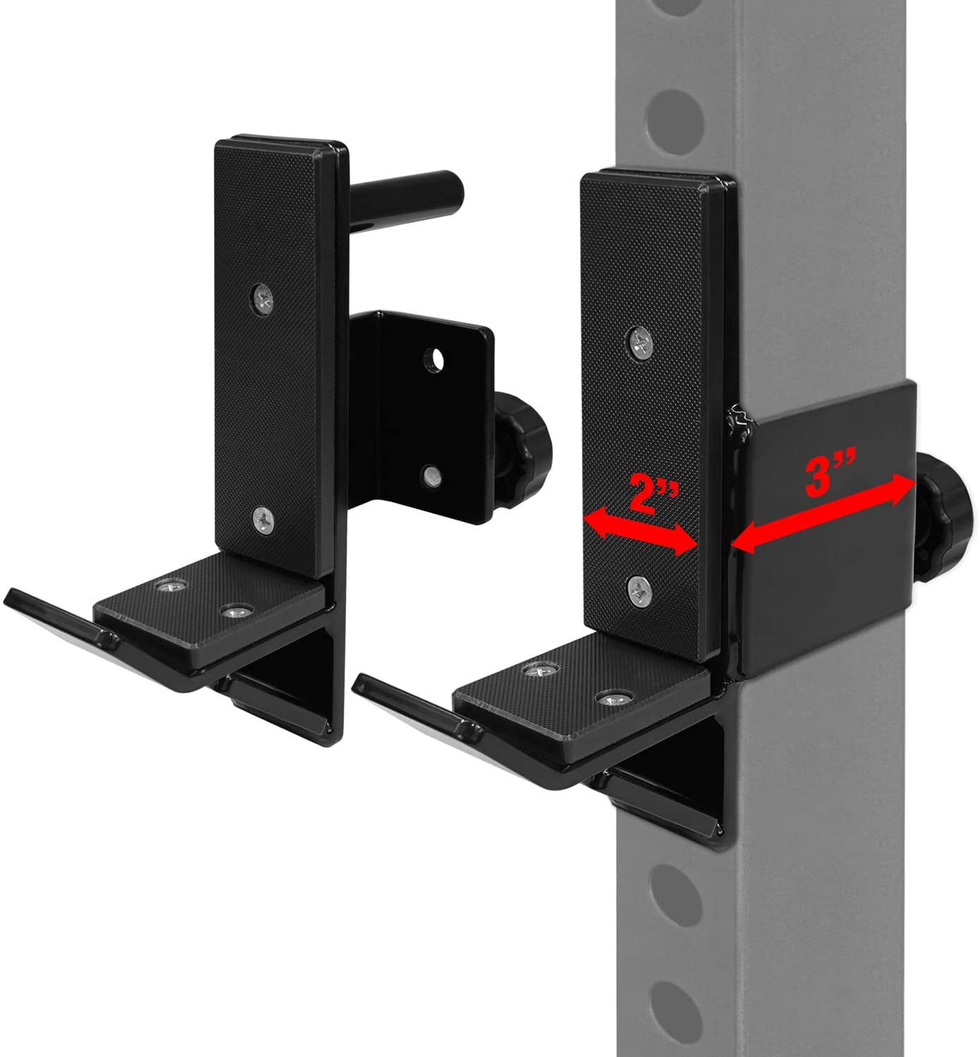Yes4All 2x2 J-Hook Barbell Power Rack + 2x2 Weight Plate Holder