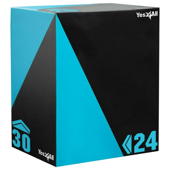 Yes4All 3 in 1 Foam Plyometric Jump Box Jump Training & Conditioning-Plyo Jump Box for Jump Training Fitness Workout Exercise - Heavy - 20x24x30