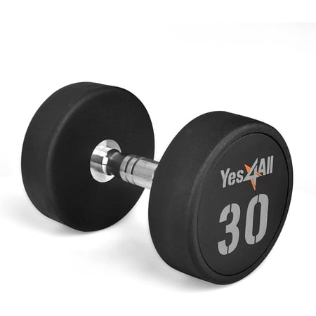Yes4All 30 lbs Premium heavy weight Urethane Dumbbell, Single