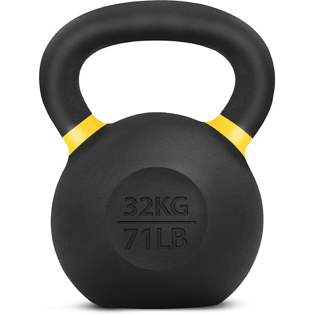 Yes4All 32kg / 71lb Powder Coated Kettlebell, Single