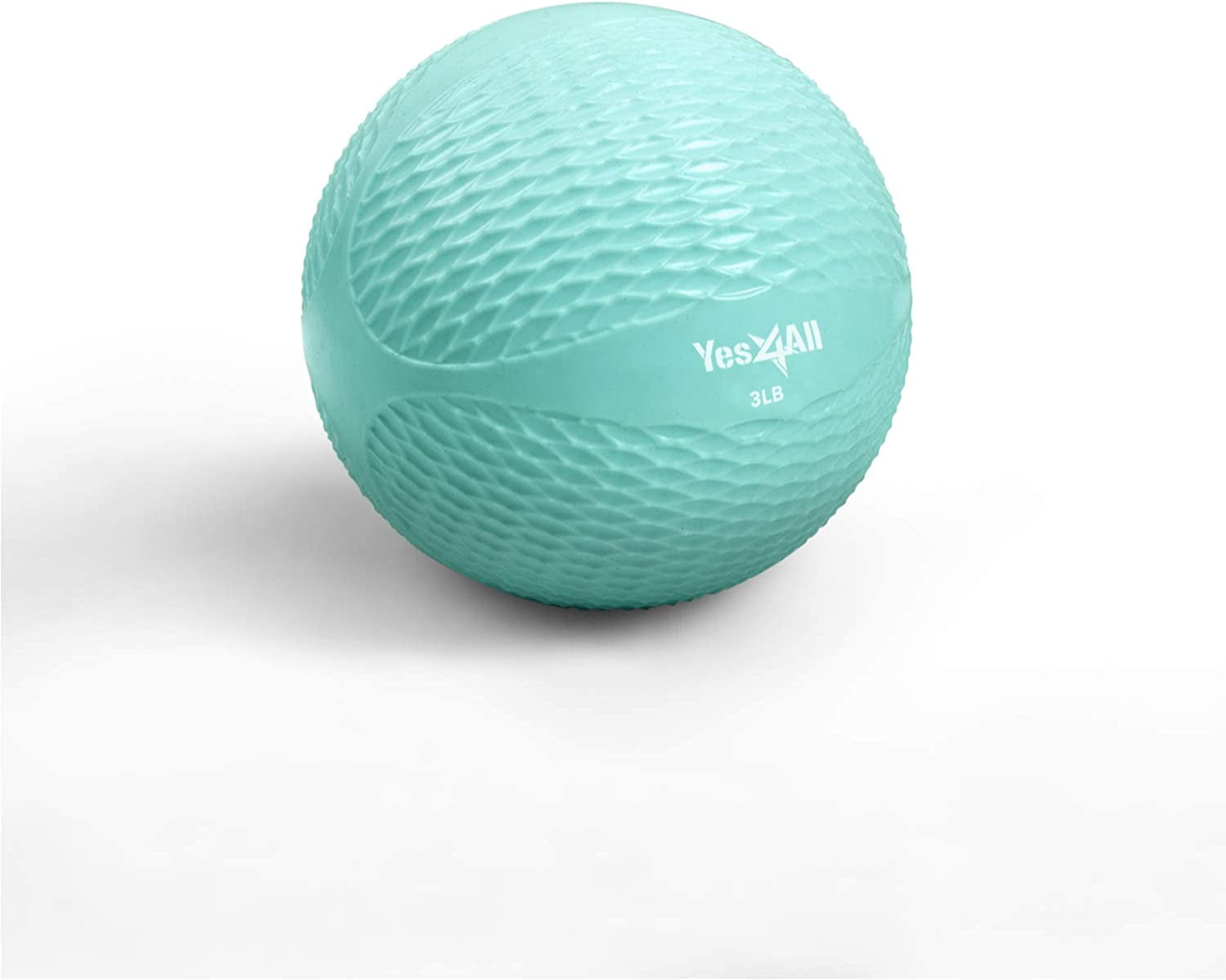 Yes4All 3lbs Soft Weighted Toning Ball Diamond Knurl Mint