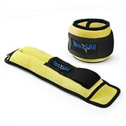 Yes4All 4 lbs Ankle Wrist Neoprene Weight, Yellow, Pair