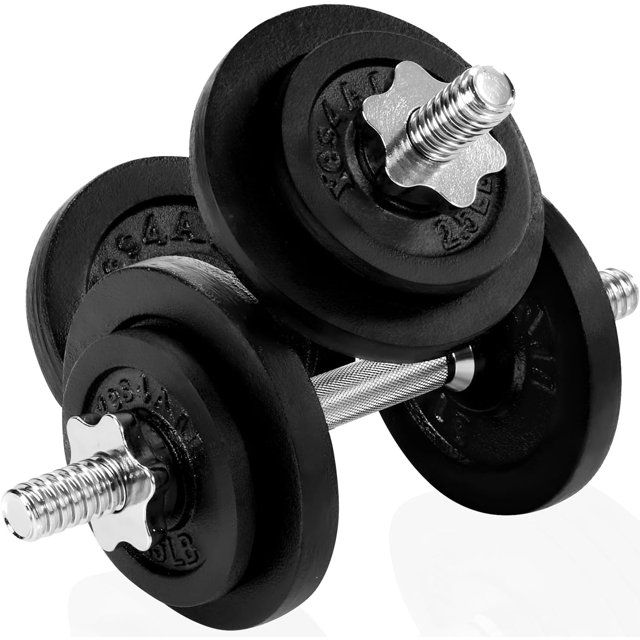 Yes4All 40 lbs Adjustable Dumbbell Weight Set, Cast Iron Dumbbell, Pair