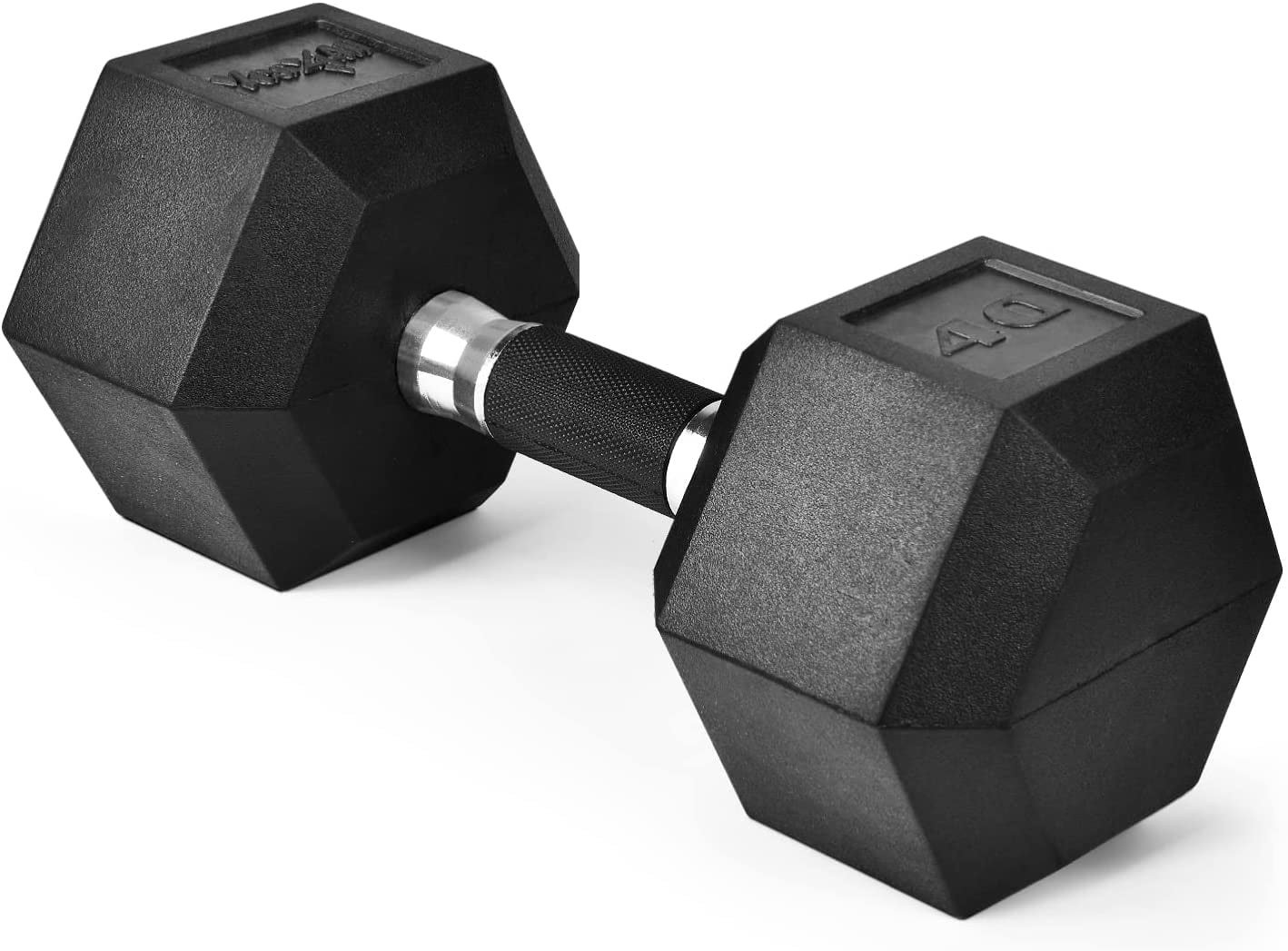 ブロックウエイト　40LBS Yes4All 40 lbs Hex Rubber Grip Dumbbell Weight Set, Single