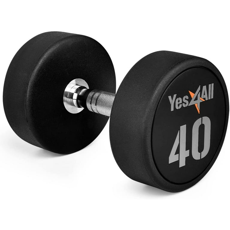 Yes4All 40 lbs Premium heavy weight Urethane Dumbbell, Single