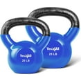 thumbnail image 1 of Yes4All 45 lb Vinyl Coated / PVC Kettlebell, Blue, Combo / Set, Includes 20-25lb, 1 of 8