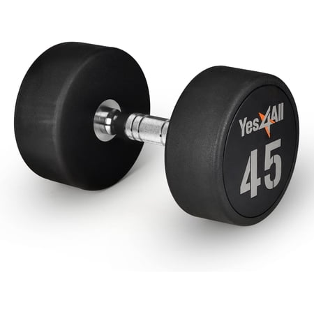 Yes4All 45 lbs Premium heavy weight Urethane Dumbbell, Single