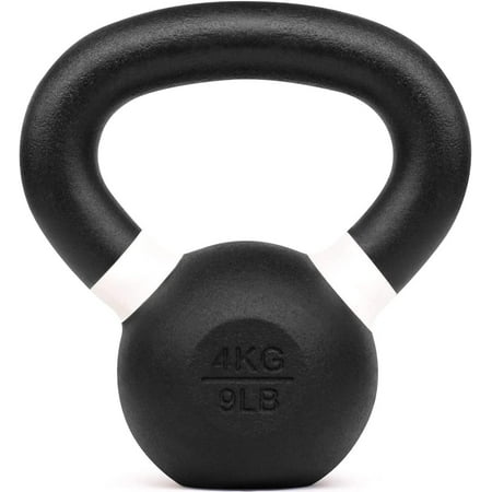 Yes4All 4kg / 9lb Powder Coated Kettlebell, Single