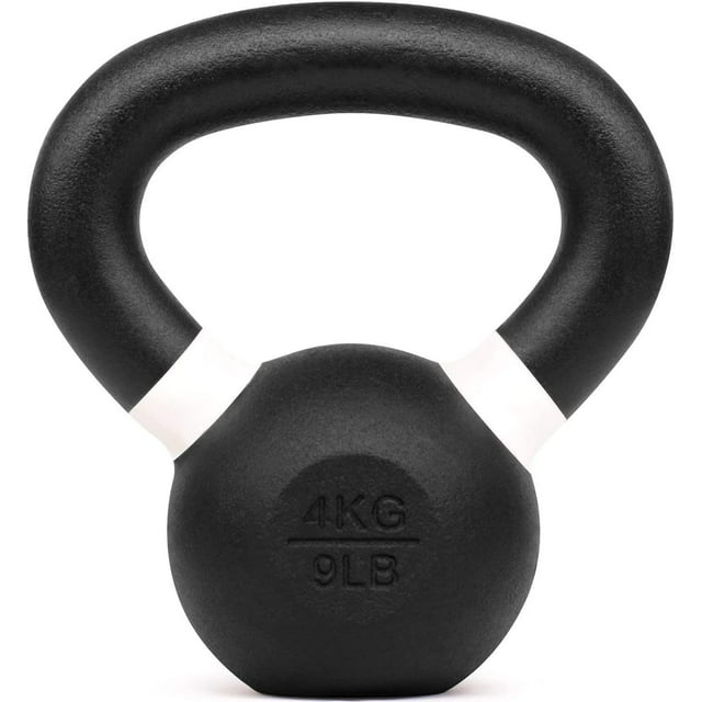 Yes4All 4kg / 9lb Powder Coated Kettlebell, Single
