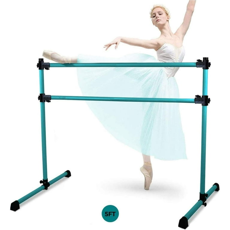 5FT Freestanding Double Aluminum Ballet Barre - Professional Dance Bar 