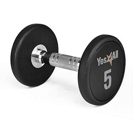 Yes4All 5 lbs Premium heavy weight Urethane Dumbbell, Single