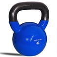 thumbnail image 1 of Yes4All 55 Pound Kettlebell, Single Vinyl Coated Cast Iron Weight for Home Gym, Blue, 1 of 7