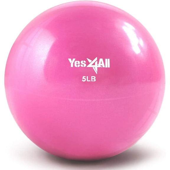 Yes4All 5lbs Soft Weighted Toning Ball Pink