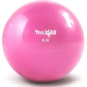 Yes4All 5lbs Soft Weighted Toning Ball Pink