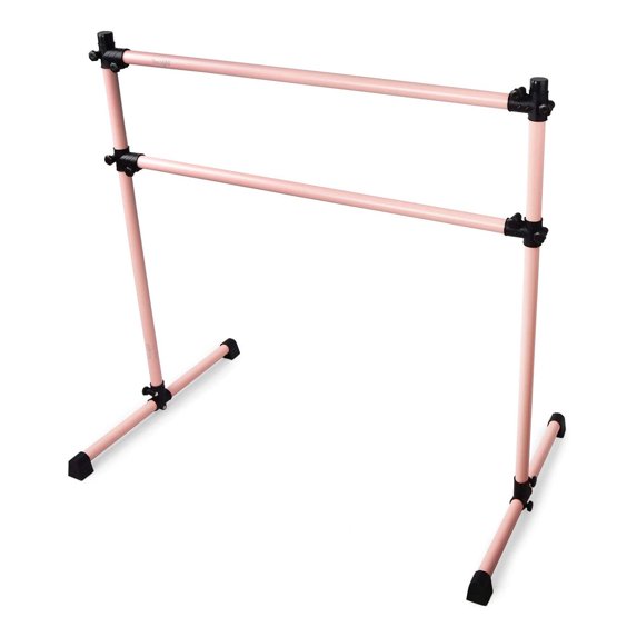 Yes4All 6 Foot Portable Aluminum Freestanding Ballet Barre, Rose Gold