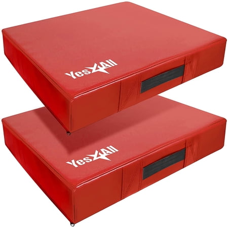 Yes4All 6 Inches Silencer Drop Pads/Weightlifting Drop Pads - Red