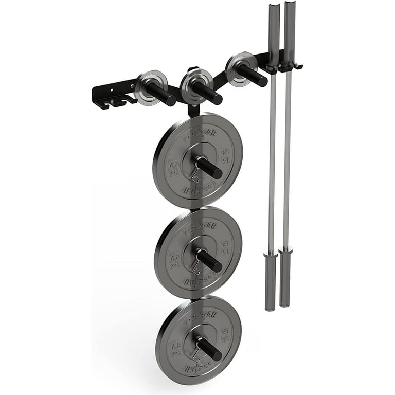 Yes4All Wall Mounted Metal Organizer 6 Pegs 4 Barbell Holder with 1190 LBS Capacity Walmart
