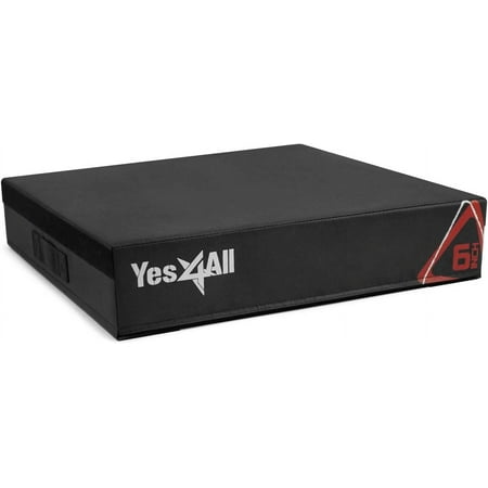 Yes4All 6 in Height Stackable Plyometric Box, for Crossfit Workout, Black