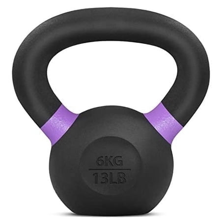 Yes4All 6kg / 13lb Powder Coated Kettlebell, Single